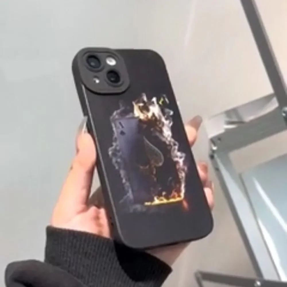 3for$20 NEW iphone 15 pro max case ace spades burning